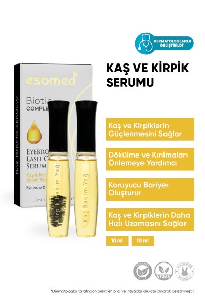 Kaş Ve Kirpik Serumu, Besleyici, Güçlendirici Biotin, Argan Ve B5-B7 Vitamin 20 Ml