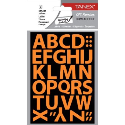 Tanex Stc-555 Harf Etiketi 23mm Flo Turuncu 2 Li Paket Tanex Stc-555 Harf Etiketi 23mm Flo Turuncu 2 Li Paket