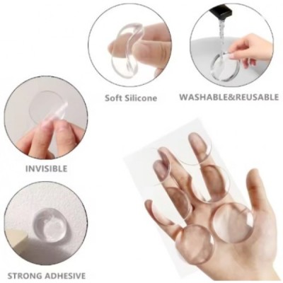 Şeffaf Silikon Mobilya ve Kapı Durdurucu Darbe Pedi 6'lı Set Şeffaf Silikon Mobilya ve Kapı Durdurucu Darbe Pedi 6'lı Set
