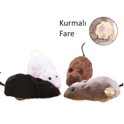 Kurmalı Fare Kedi Eğitim Oyuncağı Kurmalı Fare Kedi Eğitim Oyuncağı