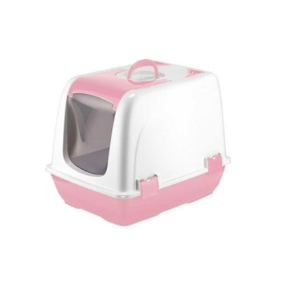 Mikopet Küçük Kapalı Kedi Tuvaleti Pembe Mikopet Küçük Kapalı Kedi Tuvaleti Pembe