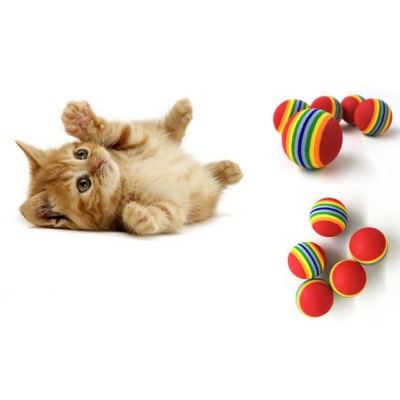 2 ADET GÖKKUŞAĞI RENKLI KEDI KÖPEK OYUN TOPU 2 ADET GÖKKUŞAĞI RENKLI KEDI KÖPEK OYUN TOPU