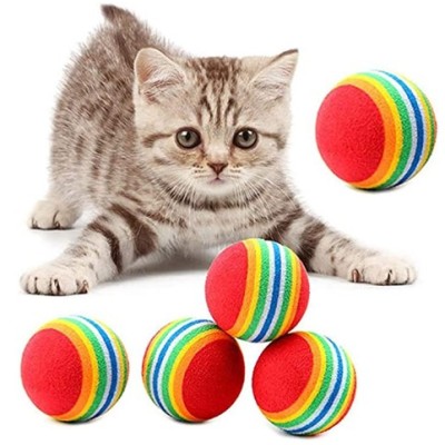 2 ADET GÖKKUŞAĞI RENKLI KEDI KÖPEK OYUN TOPU 2 ADET GÖKKUŞAĞI RENKLI KEDI KÖPEK OYUN TOPU
