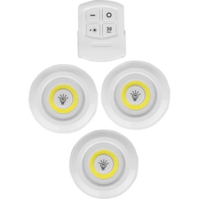 Uzaktan Kumandalı Yapışkanlı 3'lü Led Spot Lamba Uzaktan Kumandalı Yapışkanlı 3'lü Led Spot Lamba