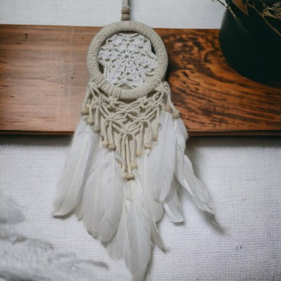 Rüya Kovan Dream Catcher Beyaz Kuş Tüylü Rüya Kovan Dream Catcher Beyaz Kuş Tüylü