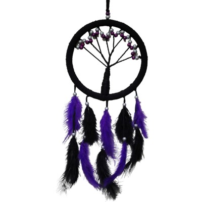Mor İncili Hayat Ağacı Dream Catcher Mor İncili Hayat Ağacı Dream Catcher