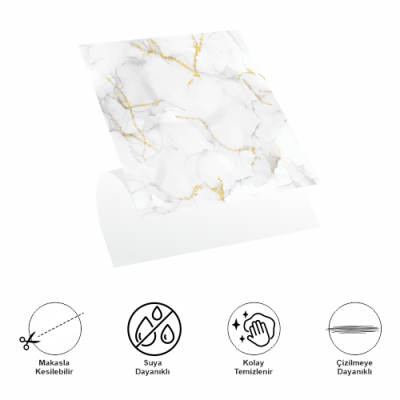 DecoHandy Pvc Yer Karosu 30x30cm 4'lü Paket - Mermer Desenli Beyaz 0,36m2 DecoHandy Pvc Yer Karosu 30x30cm 4'lü Paket - Mermer Desenli Beyaz 0,36m2
