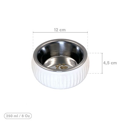 Mikopet Organik Seramik Mama Kabı Beyaz Mikopet Organik Seramik Mama Kabı Beyaz