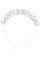 Gümüş Kristal Taşlı Happy Birthday Tacı