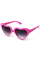 Pembe Kalp Taşlı Parti Gözlüğü