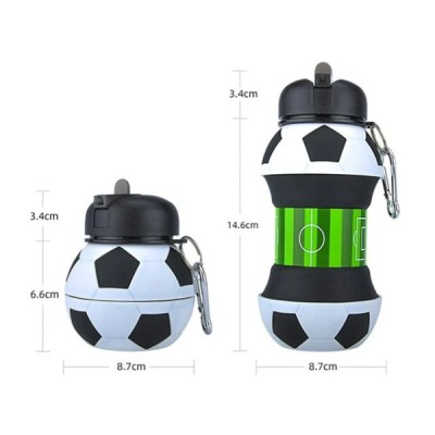 Futbol Topu Tasarımlı Akordiyon Su Şişesi Futbol Topu Tasarımlı Akordiyon Su Şişesi