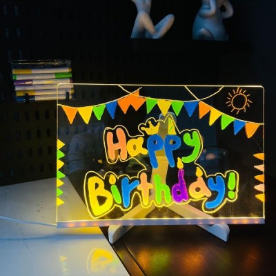 LED Aydınlatmalı Yazı ve Çizim Tahtası - Küçük Boy 20x20 cm LED Aydınlatmalı Yazı ve Çizim Tahtası - Küçük Boy 20x20 cm