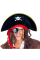 Yetişkin Boy Kadife Kaptan Jack Sparrow Korsan Şapkası ve Plastik Korsan Göz Maskesi Yetişkin Boy Kadife Kaptan Jack Sparrow Korsan Şapkası ve Plastik Korsan Göz Maskesi