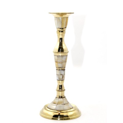 Tekli Pirinç Sedefli Şamdan Model 1 Tekli Pirinç Sedefli Şamdan Model 1