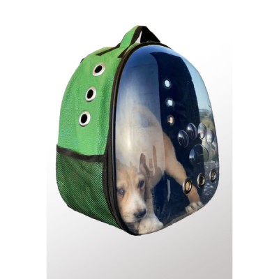 Deri Astronot Kedi Ve Köpek Taşıma Çantası Yeşil Renk Deri Astronot Kedi Ve Köpek Taşıma Çantası Yeşil Renk