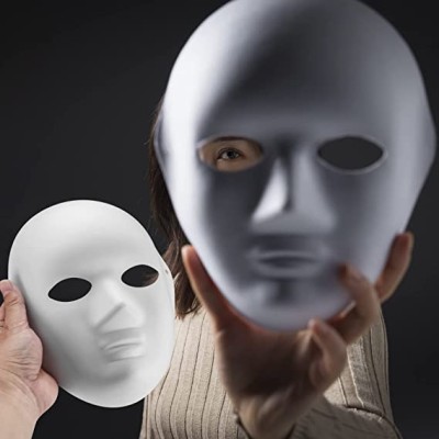 Beyaz Renk Boyanabilir Anonim Tam Yüz Cosplay Maske 24x18 cm Beyaz Renk Boyanabilir Anonim Tam Yüz Cosplay Maske 24x18 cm