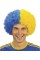 Sarı Lacivert Kıvırcık Afro Bonus Taraftar Peruğu Sarı Lacivert Kıvırcık Afro Bonus Taraftar Peruğu