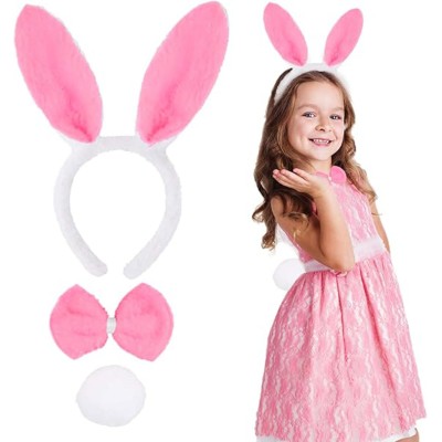 Pembe Tavşan Kostüm Seti – Taç, Papyon, Ponpon (12’li Paket) Pembe Tavşan Kostüm Seti – Taç, Papyon, Ponpon (12’li Paket)