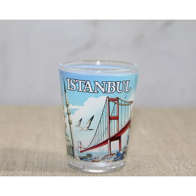 İstanbul Temalı Cam Shot Bardak İstanbul Temalı Cam Shot Bardak