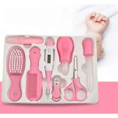 8 Parça Bebek Bakım Seti Pembe Renk 8 Parça Bebek Bakım Seti Pembe Renk
