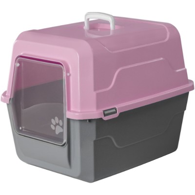 Mikopet Deluxe Pembe Kapalı Kedi Tuvaleti Mikopet Deluxe Pembe Kapalı Kedi Tuvaleti