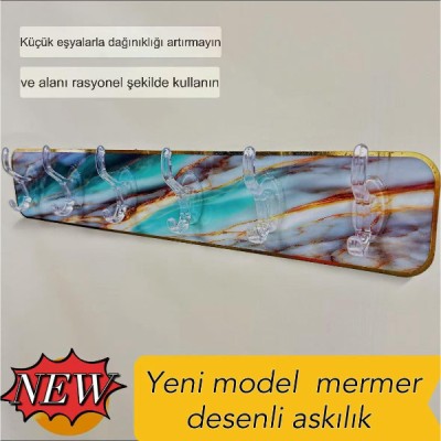 Mermer Desenli Yapışkanlı Askılık Mermer Desenli Yapışkanlı Askılık