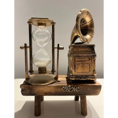 Gramofon Biblolu Kum Saati Gramofon Biblolu Kum Saati