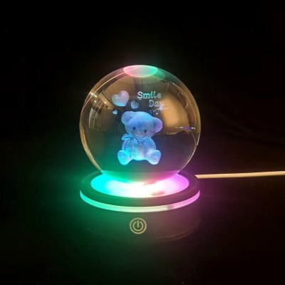 USB'li Ayıcık Tasarımlı Dönen Cam Küre USB'li Ayıcık Tasarımlı Dönen Cam Küre