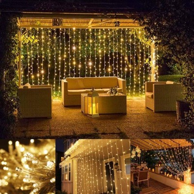 2x2 Perde Led Sarı Işık Plastik Kancalı 2x2 Perde Led Sarı Işık Plastik Kancalı