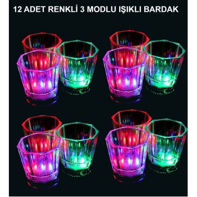 LED Işıklı Eğlence Bardak Seti 12 Adet LED Işıklı Eğlence Bardak Seti 12 Adet