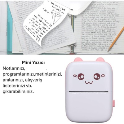 Mini Taşınabilir Yazıcı Printer Mini Taşınabilir Yazıcı Printer