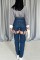 Mavi Askılı İki Parça Jeans Pantolon Mavi Askılı İki Parça Jeans Pantolon