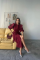TENCEL KARPUZ KOL ELBİSE - Bordo TENCEL KARPUZ KOL ELBİSE - Bordo
