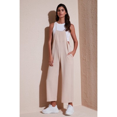 7019 Askılı Bahçivan Tulum - Krem 7019 Askılı Bahçivan Tulum - Krem