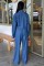 Denim Gömlek Plazzo Pantolon Takım 10163-08 Denim Gömlek Plazzo Pantolon Takım 10163-08