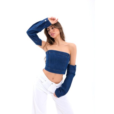 7357 KOT CROP-MAVİ 7357 KOT CROP-MAVİ