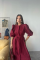 TENCEL KARPUZ KOL ELBİSE - Bordo TENCEL KARPUZ KOL ELBİSE - Bordo