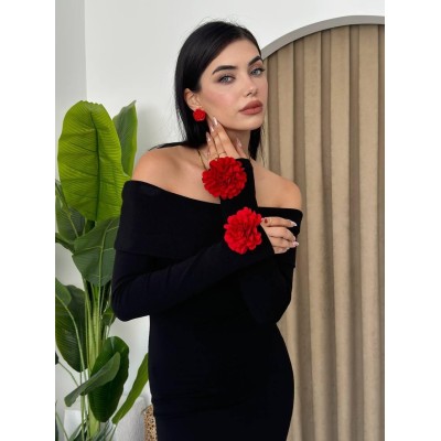 Livora Gül Detay Elbise Livora Gül Detay Elbise