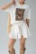 Leopar Baskı T-Shirt - Krem Leopar Baskı T-Shirt - Krem