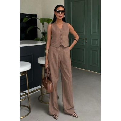 Yelek Ve Pantolon Çizgili Double Takım 10017 Yelek Ve Pantolon Çizgili Double Takım 10017