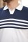 Erkek çizgi Desenli Yakalı Kısa Kollu T-shirt