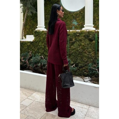 Odette Ajurlu Triko Pantolon Takım 9934 Odette Ajurlu Triko Pantolon Takım 9934