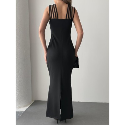 Kadın Omuz çoklu Askılı önü Taş Işlemeli Balık Kesim Janjan Krep Maxi Boy Elbise Kadın Omuz çoklu Askılı önü Taş Işlemeli Balık Kesim Janjan Krep Maxi Boy Elbise