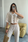 ÇİZGİLİ CROP GÖMLEK - SALAŞ PANTOLON TAKIM MODAL - Bej ÇİZGİLİ CROP GÖMLEK - SALAŞ PANTOLON TAKIM MODAL - Bej