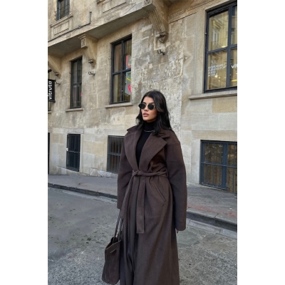 KAŞE KABAN MAXİ - Kahverengi KAŞE KABAN MAXİ - Kahverengi