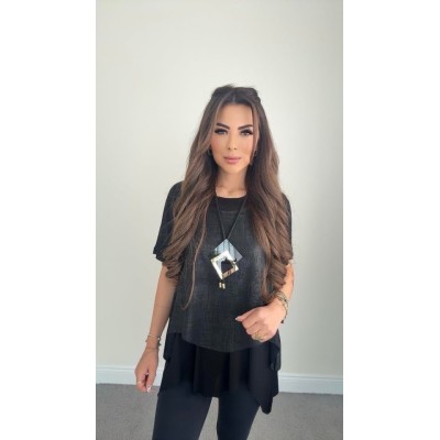 Kadın Kısa Kollu Bisiklet Yaka Yelek Bluz Asimetrik Kesim İkili Takım Kadın Kısa Kollu Bisiklet Yaka Yelek Bluz Asimetrik Kesim İkili Takım
