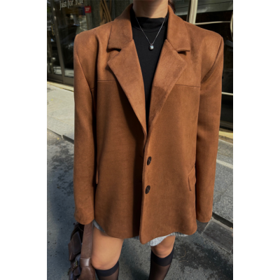SÜET BLAZER CEKET 3 DÜĞME - Taba SÜET BLAZER CEKET 3 DÜĞME - Taba