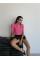 CHANEL VATKALI CROP BLUZ - Fuşya CHANEL VATKALI CROP BLUZ - Fuşya
