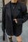 SÜET BLAZER CEKET 3 DÜĞME - Siyah SÜET BLAZER CEKET 3 DÜĞME - Siyah