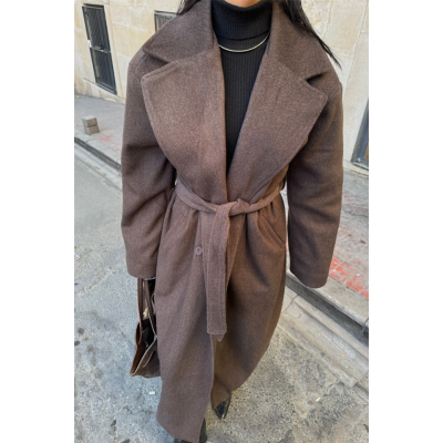 KAŞE KABAN MAXİ - Kahverengi KAŞE KABAN MAXİ - Kahverengi